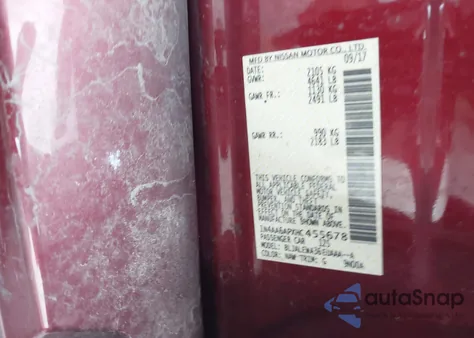 2017 Nissan Maxima 3.5 Sl z USA, uszkodzony, nr VIN 1N4AA6APXHC455678